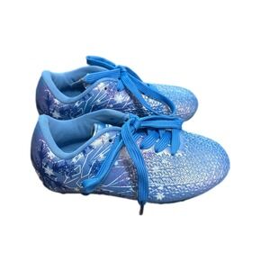 Vizari Frozen Soccer Cleats Youth Size 10 Blue Purple Snowflake Excellent